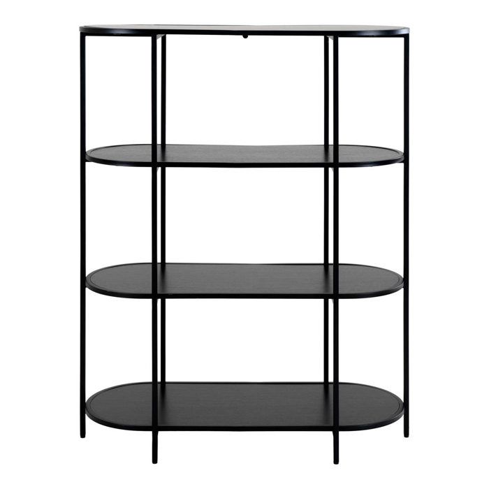 Vita bibliothèque 4 tablettes noir.