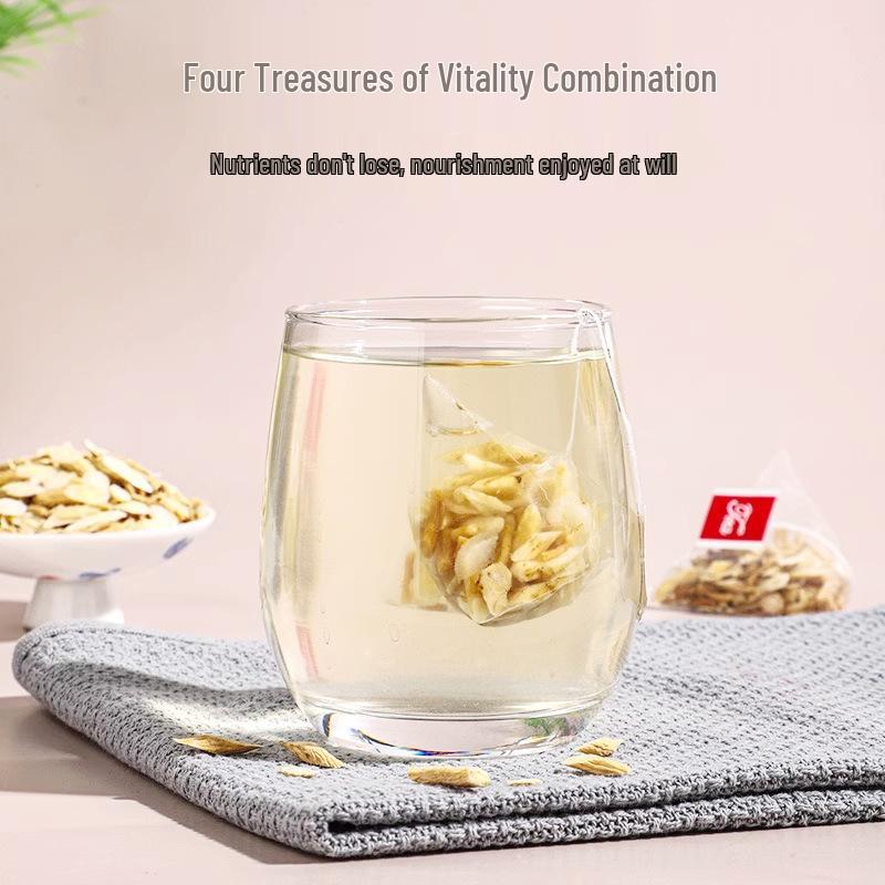 Vitality Four Treasures: American Ginseng, Astragalus, Dang Shen, and Mai Dong Herbal Tea Bags