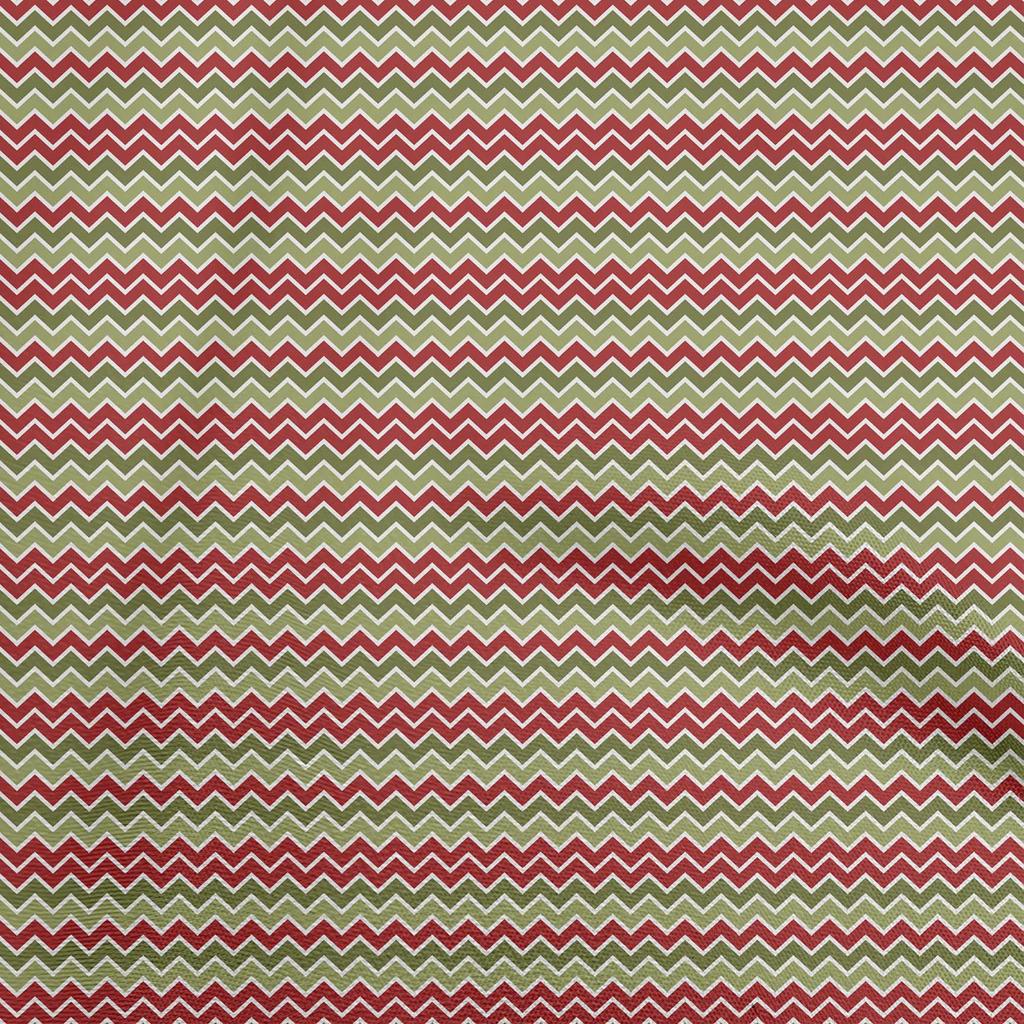 oneOone Cotton Flex Olive Green Fabric Chevron Sewing Material Print Fabric By The Yard 40 Inch
