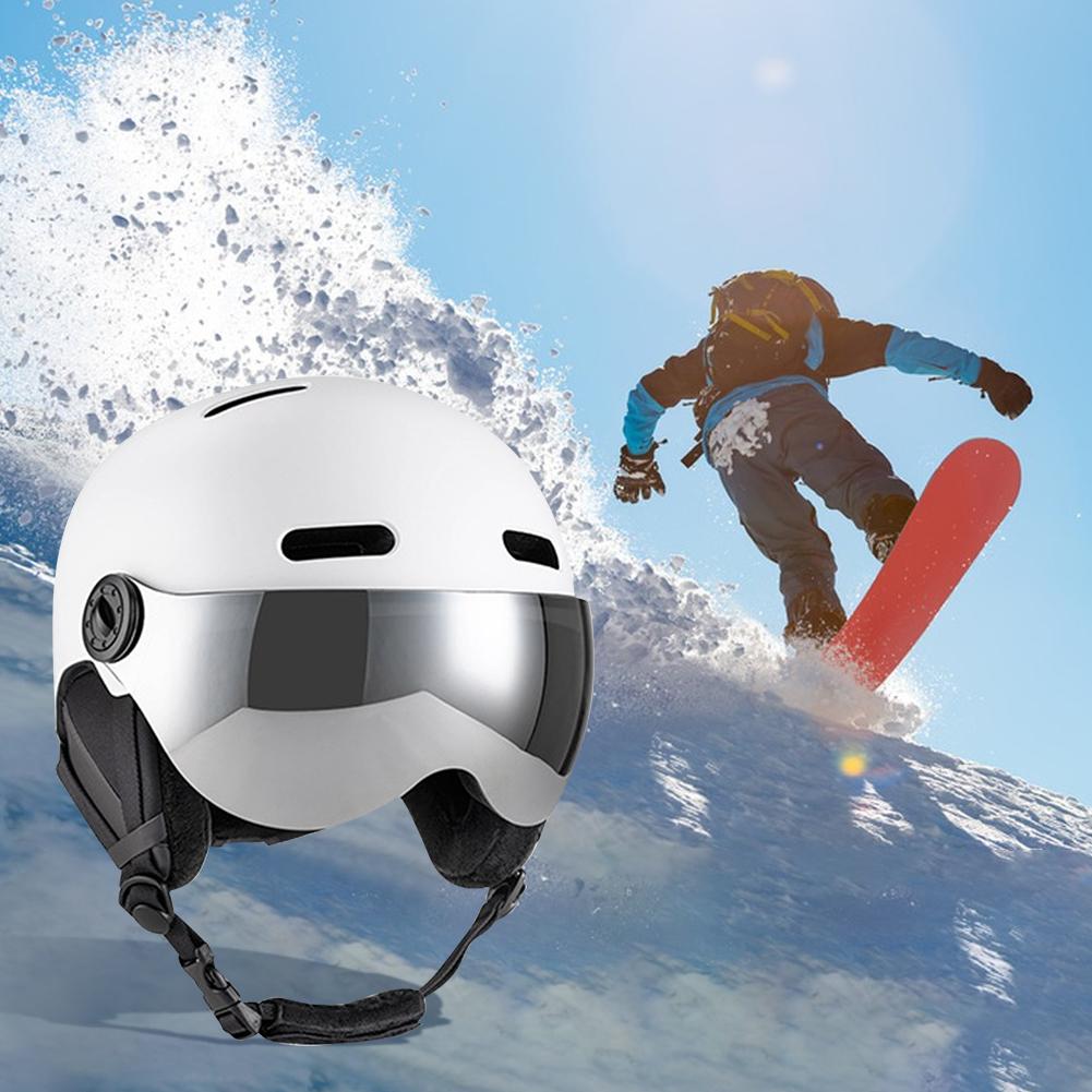 Winter Ski Helmet Snowboard Helmet with Goggles Snow Helmet ABS Shell Protective EPS Foam Safety Helmet for Men Women and Youth