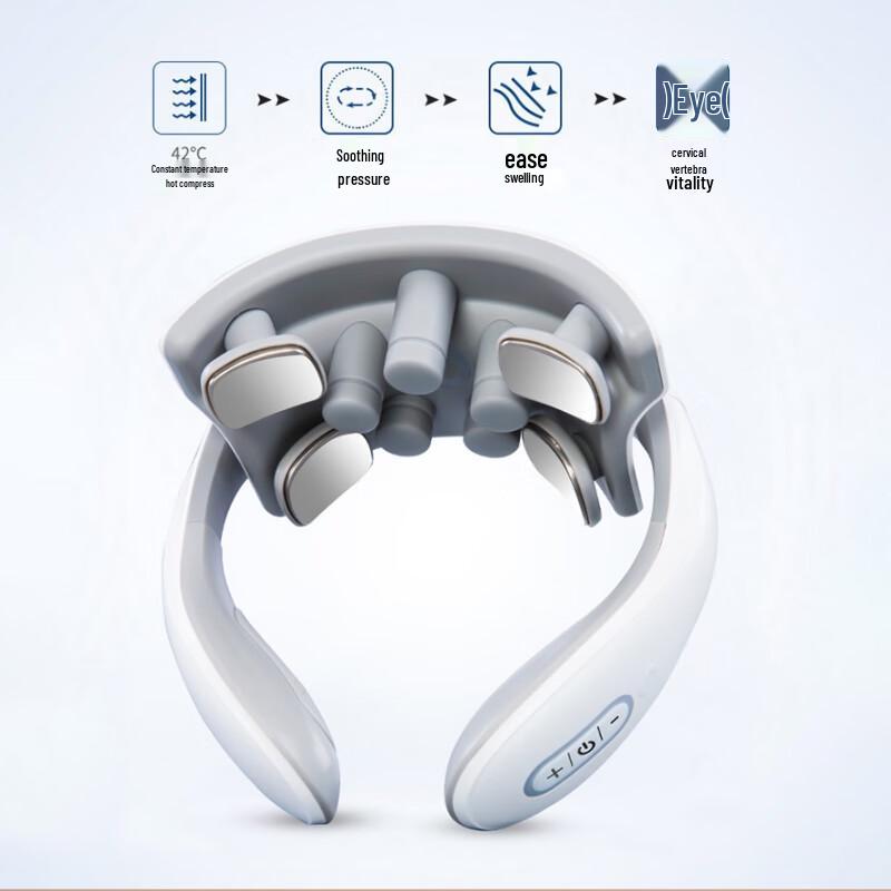 Smart Cervical Neck Massager with Heat and Pulse Therapy CN Plug (adapter Included)