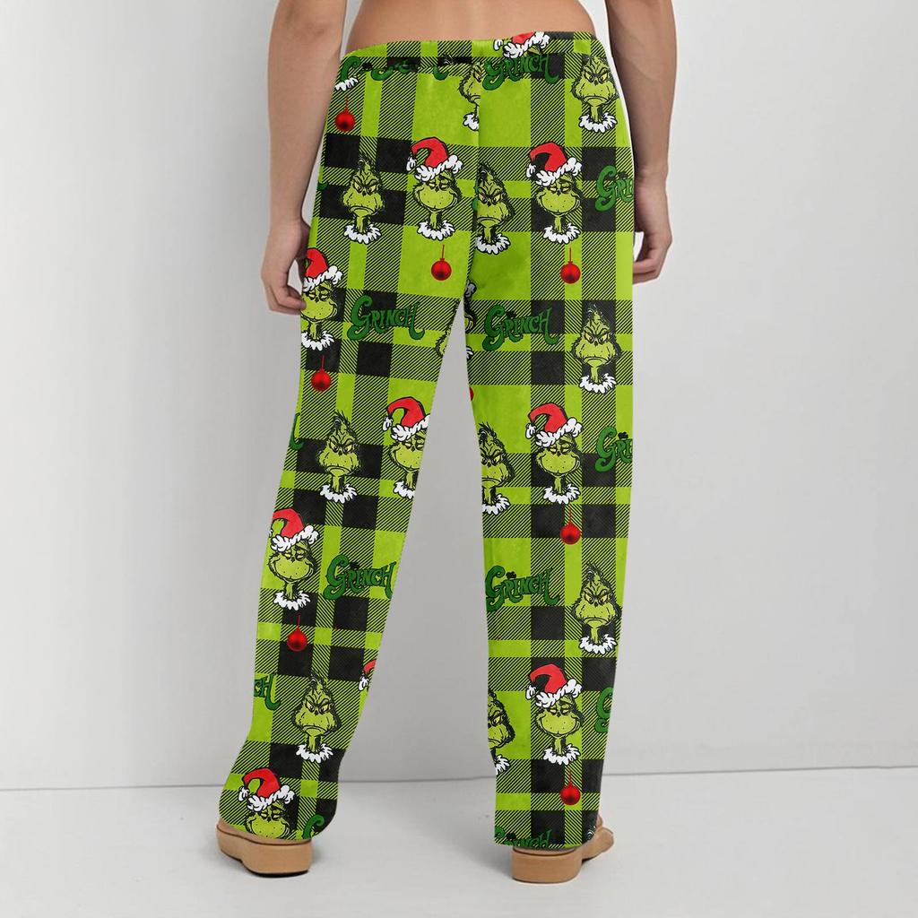 Pyjamasbukser Nattøy Fritidssnor Elastisk midje Bukser Komfortable Rette Yoga Løse Bukser