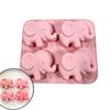 Molds For Baking 4-Cavity Elephant Diy Nonstick Tray Muffin Silicone Molds Baking Supplies For Cake Muffin Chocolate Ice Candy
