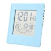 Solar Battery Dual Energy Alarm Clock Weather Forecast Temperature Humidity Alarm Clock Blue