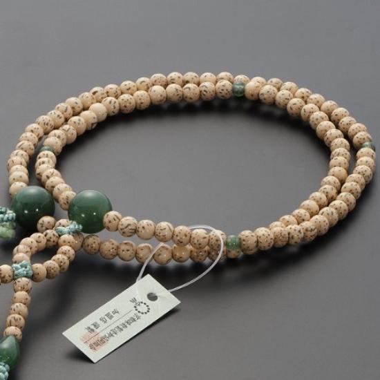 Buddhist Altar Shop Takita Shoten Prayer Beads Nichiren Sect Formal Prayer Beads Starry Moon Bodhi Tree Indian Jade 8 Inch Silk Flower Bonten Tassel