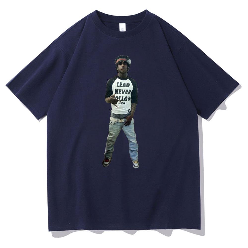 Rapper Chief Keef Lead Never Follow Leaders Funny Meme Print Tshirt Men Women Hip Hop Oversized Tees Male 100 Cotton Tshirt