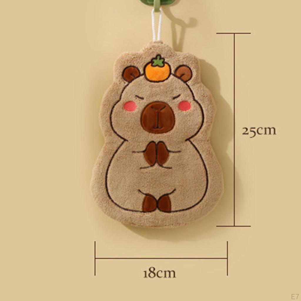 Adorable Capybara Hanging Towel Set for Home Use