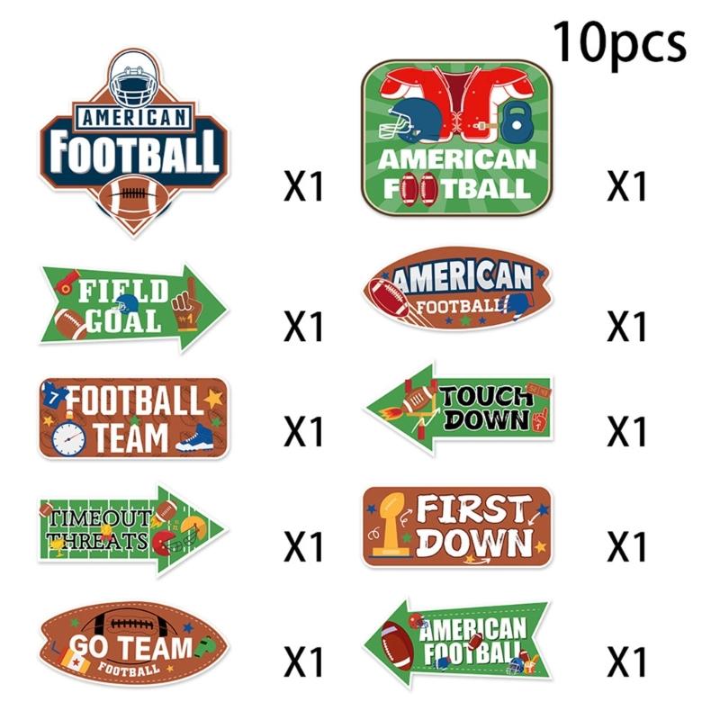 Sport Themed Directional Sign For Football Parties Durable Recyclable Paper Football Party Accessories Direction Boards