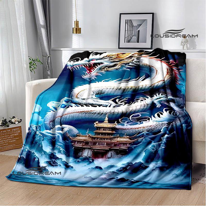 3D Retro dragon Printed blanket Flannel Warm blankets Soft and comfortable blanket bed linings cubre cama Birthday Gift
