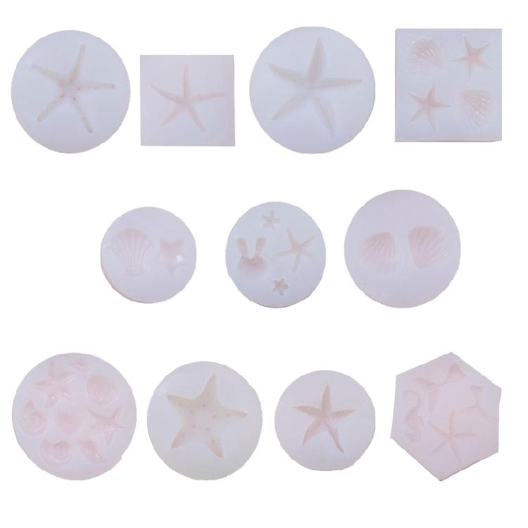 Multipurpose Silicone Craft Mold with Starfish Shell Design Perfect for Candle Soap Resin Art Craft Enthusiasts