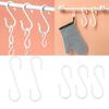 Adhesive Plastic S Hooks No Nails Required Wall Hanging Organizers Hangers for Practical Kitchen Bathroom Storage