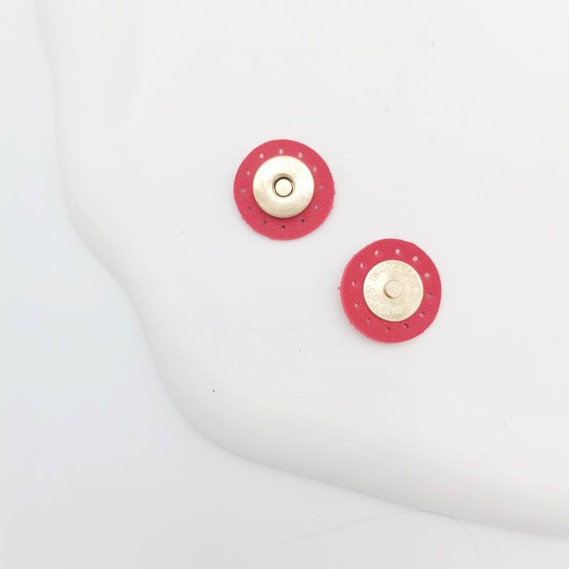New DIY Hand-Sewn Leather Bag with Magnetic Snap Closure - Small Round Handbag Accessory
