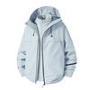 Unisex Outdoor Hiking Jacket With Removable Hood Windproof Breathable Waterproof Shell Winter Trekking Mountaineering