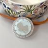 Rhinestone Puppy Mirror Magnetic Suction Solid Color Round Mobile Phone Airbag Bracket Retractable Wind Portable Ring Buckle