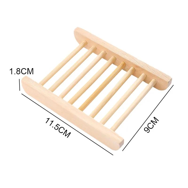 10 STÜCKE Tragbare Seifenschalen Naturholz Seifenablage Halter Schale Aufbewahrung Bad Dusche Platte Zuhause Badezimmer Waschen Seifenhalter Organizer