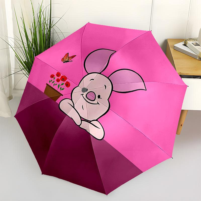 

Winnie and friends Themed Travel Umbrella-8 Ribs Automatic Opening and Closing, Portable Folding Design, Compact and Stylish Umbrella