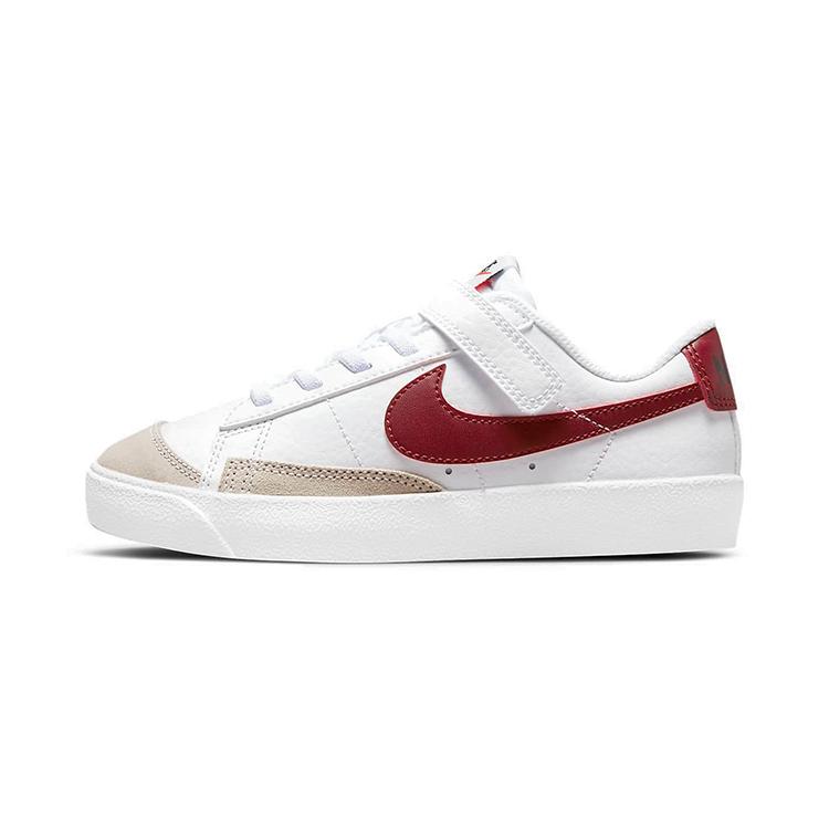 New Nike Blazer 77 Low Top Kids' Skateboarding Shoes White Red Children Aged 3 7 Years Old DA4075-102