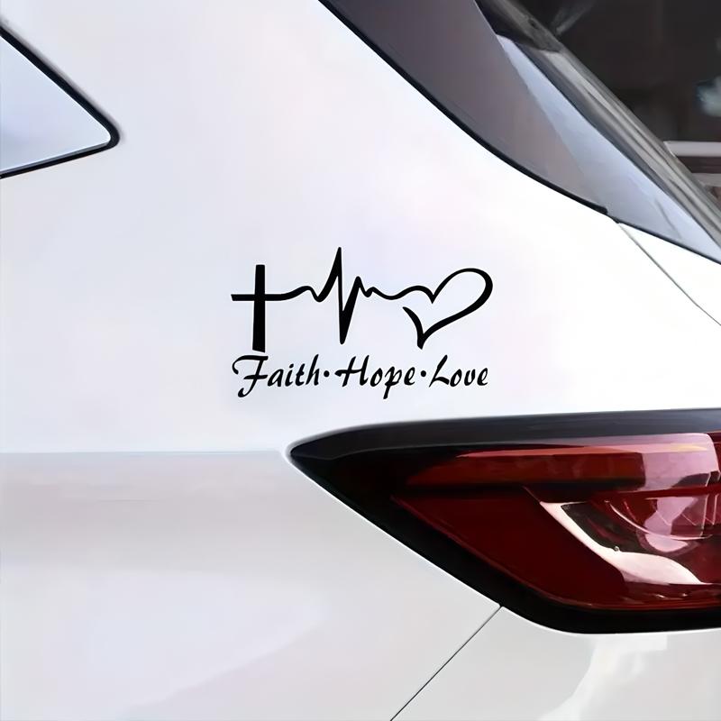 Faith Hope love Let love and hope never die creative&funny stickers for cartoon fans&lover,high quality for car trucks laptops
