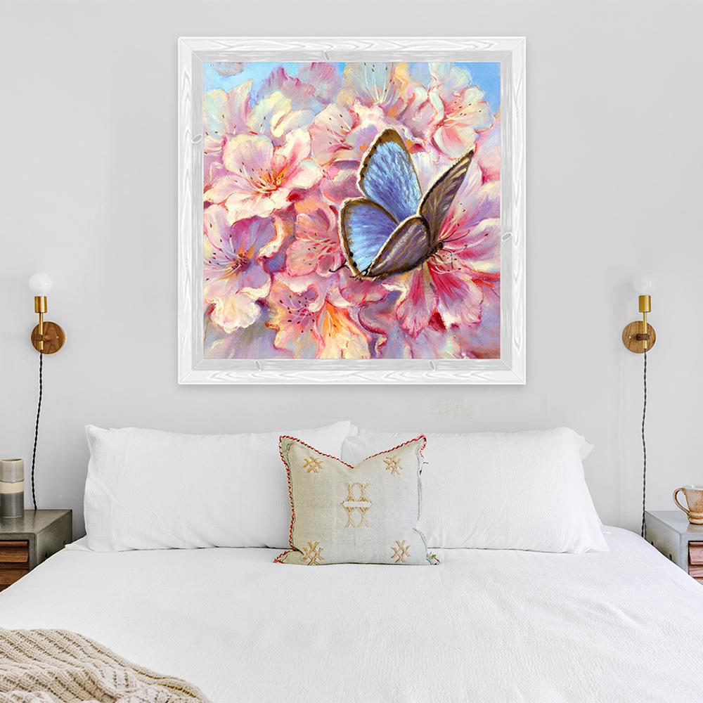 Diy 5D Diamond Painting Butterfly Flower Diamond Embroidery Cross Stitch Kit Mosaic Picture Home Decoration New Year Gift