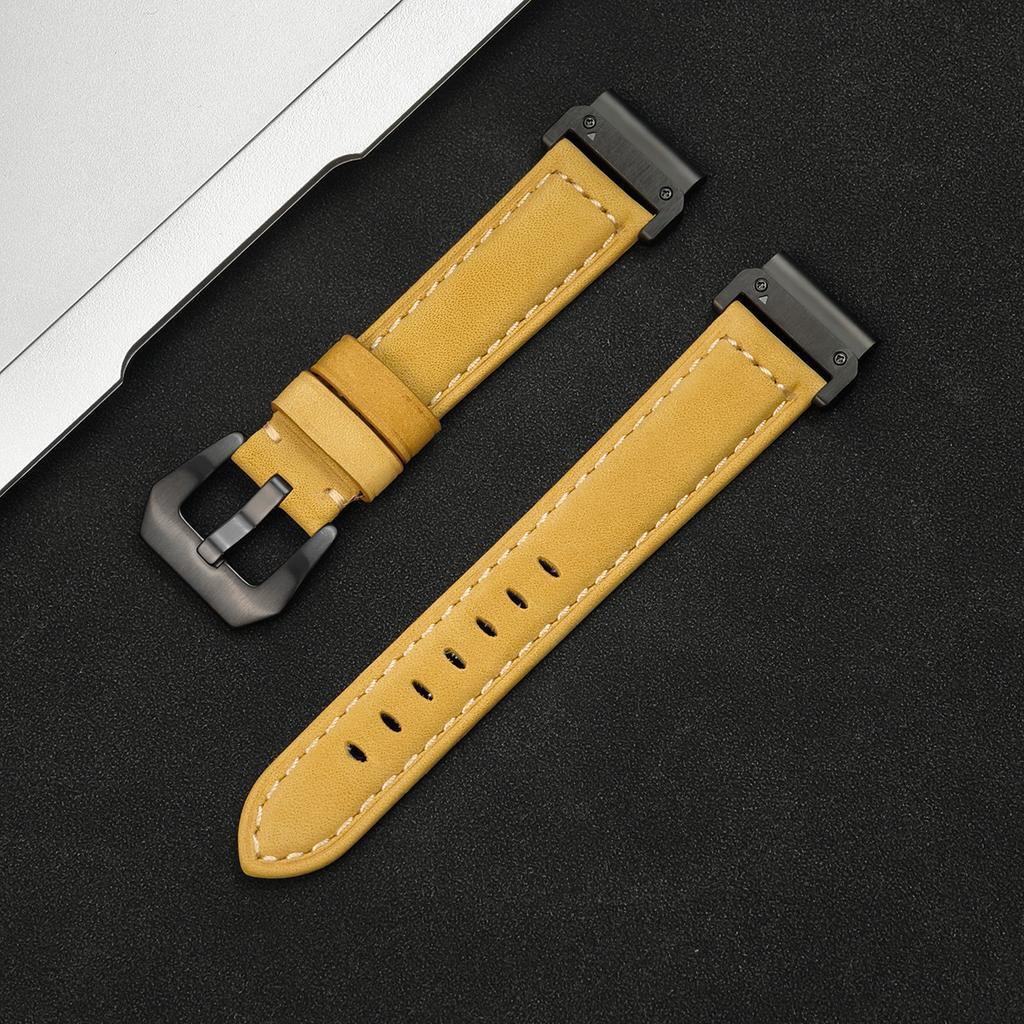 Quickfit 26mm 22mm Strap for Garmin Epix Pro 51mm 47mm Tactix 8 7 Pro Fenix 8 7 7X Enduro3 Genuine Leather Watchband Accessories