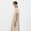 Wednesday Delight Wd_Stripe Puff Sleeve Midi Dress_White