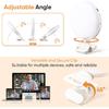 Selfie Light, Clip on Light [Rechargeable], 360°+90° Adjustable 12 Level Brightness Fashionable Portable Phone Selfie Light for Phone, Laptop,