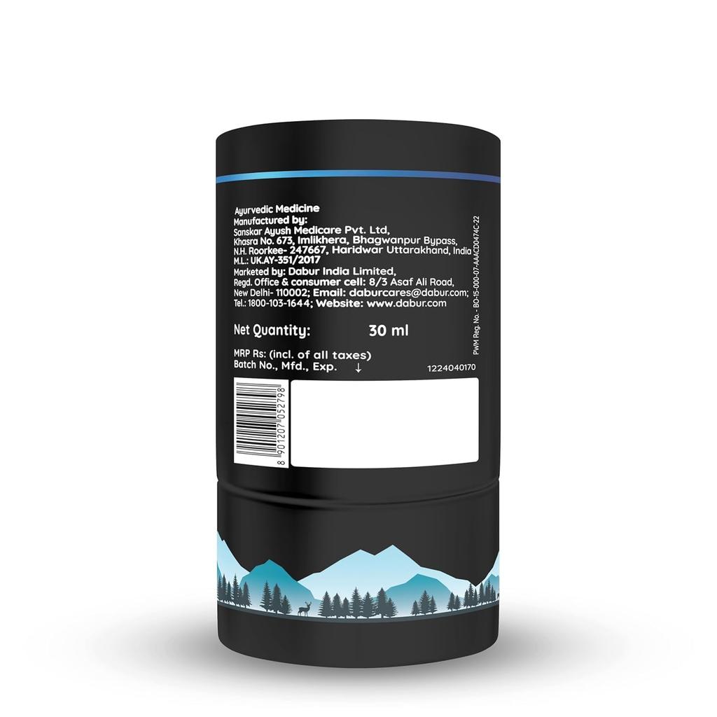 Dabur Himalayan Pure Shilajit Drops 30ml | Natural Energy Booster & Stamina Enhancer