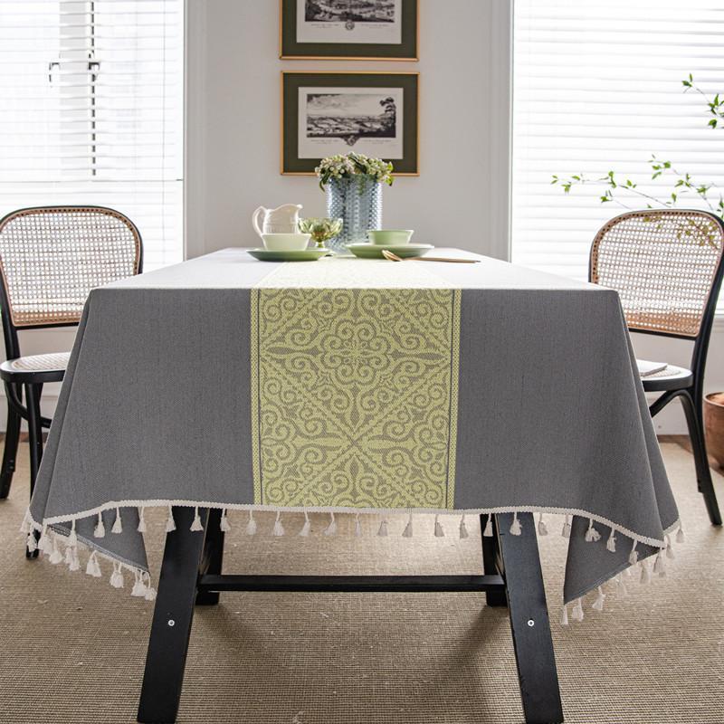 Tablecloth Simple Pastoral Plaid Household Geometric Rectangular Coffee Table Tablecloth Dining Table Suitable For Hotel Restaurants