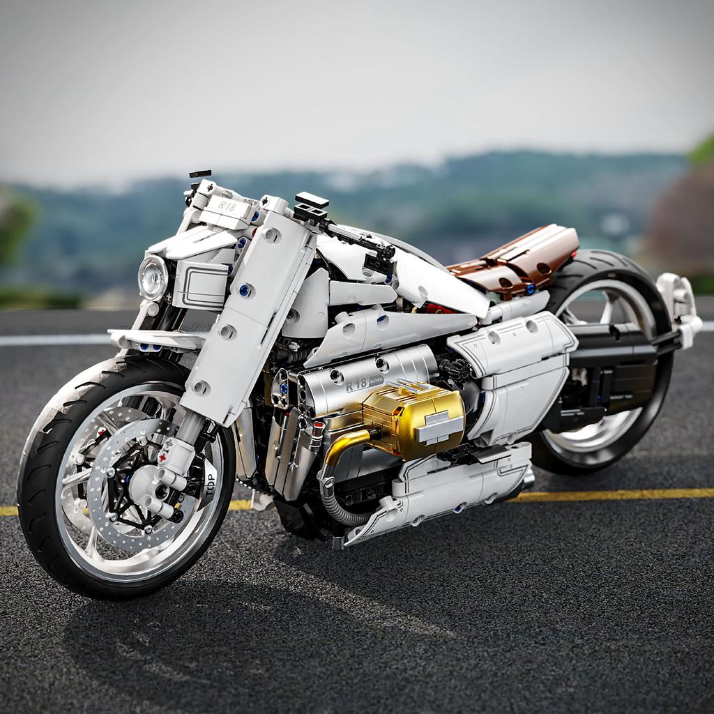 Supercar Building Block City Technique 1:5 Scale Model R18 Motorcycle Racing Speed Champions Sport Vehicles Car Toy Children's Birthday Gift No.T4055