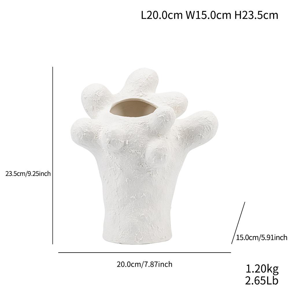 Irregular Protrusion Shaped Ceramic Vase Plant Pots Table Decoration Flowers Arrangement Abstract Art Vases Room Aesthetic Decor