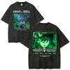 Anime Ghost In The Shell Motoko Kusanagi Vintage Washed T Shirt Men Women Clothing Fashion Casual Oversized Short Sleeve T-shirt