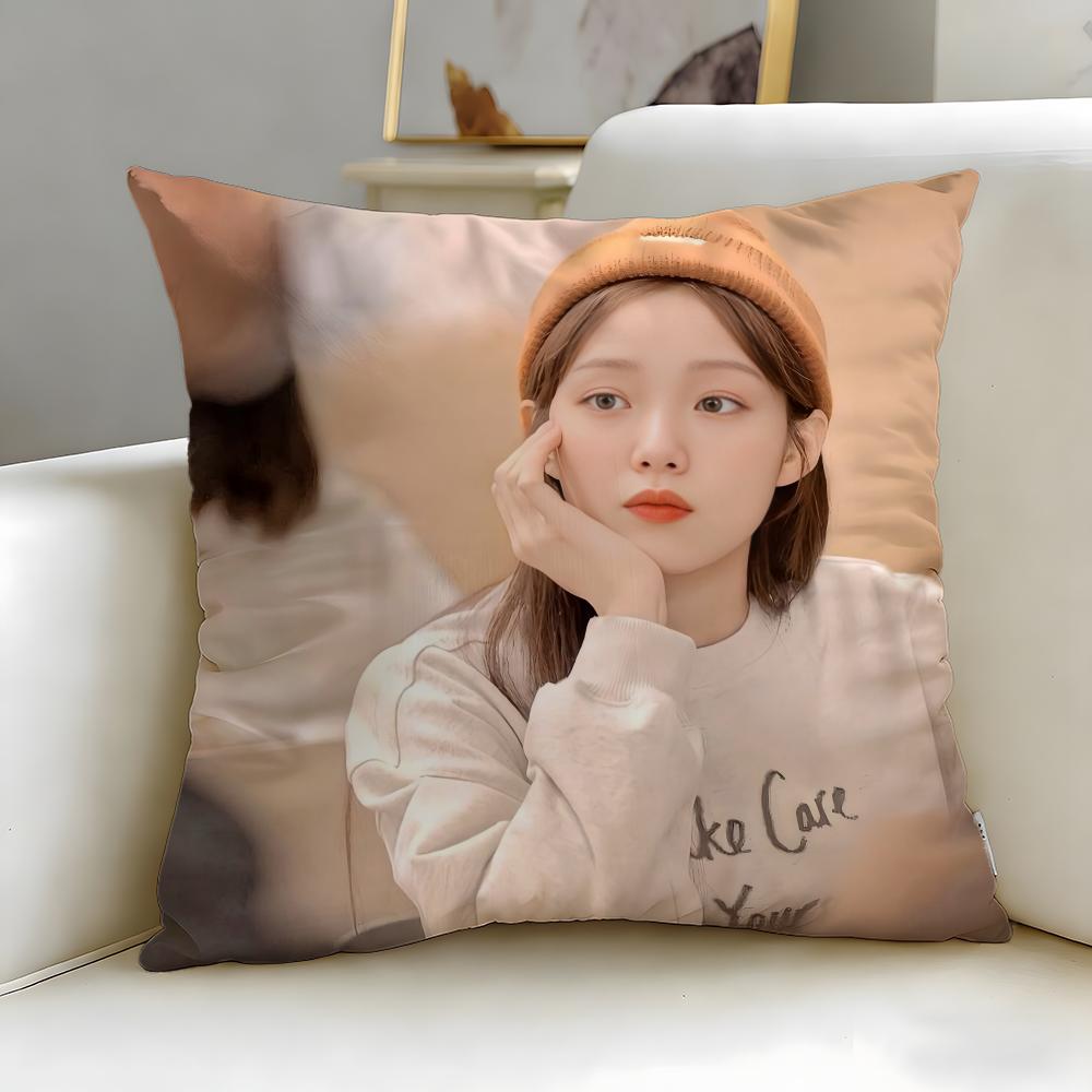 popular actress Lee Sung-Kyung Cushion Cover Soft & Easy-Wash Pillow Case – Versatile for Couch, Bed, Travel and Office 30cmx30cm