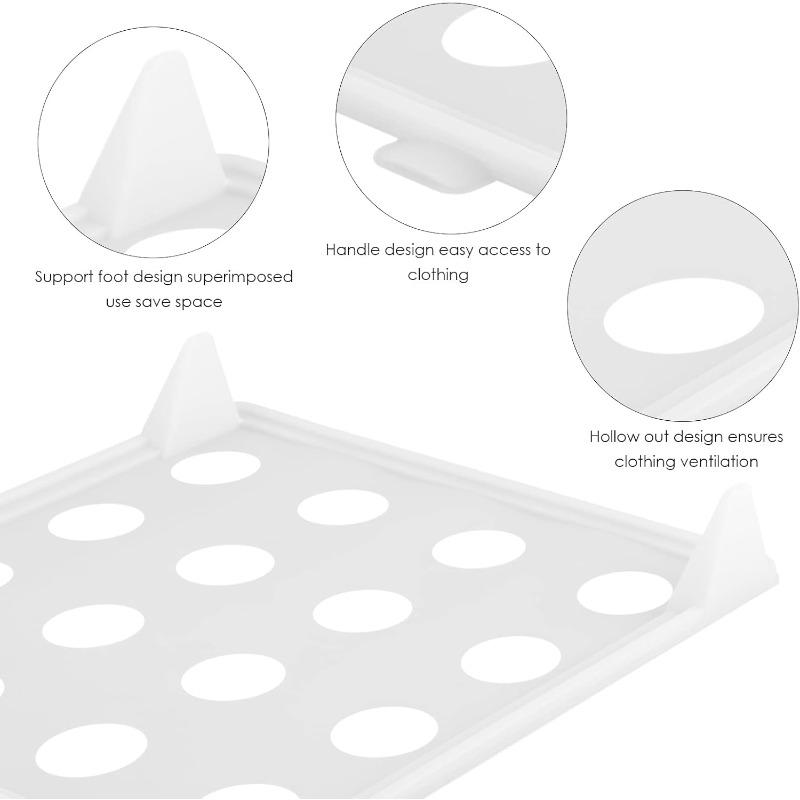3-teiliges Lazy-Stapelbrett multifunktional T-Shirt Aufbewahrung Kleiderschrank Kleidungstablett, faltbares Brett stapelbar, Hemd Aufbewahrungsartefakt