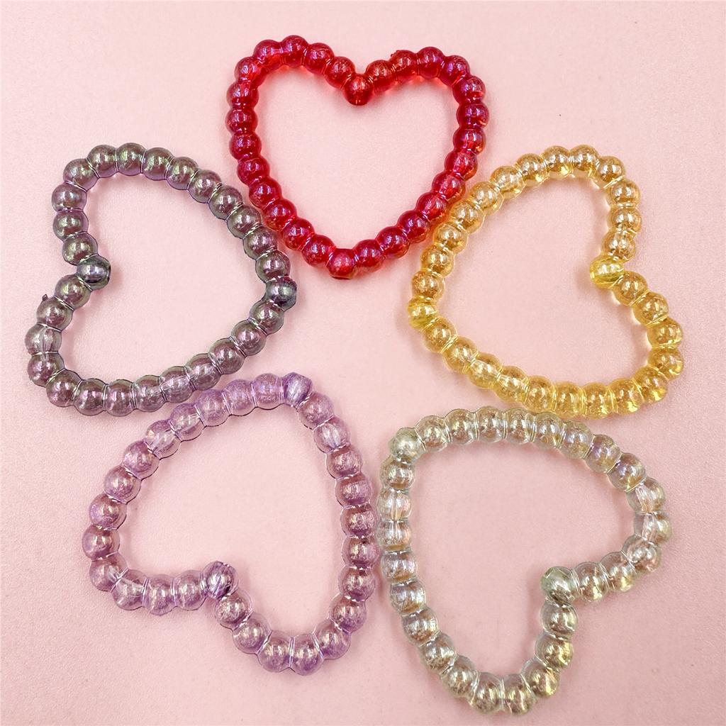 Home Party Supplies 5pcs Love Heart 39.6*36.8mm Acrylic Earrings Fashion DIY Jewelry Accessories For Bracelet Necklace