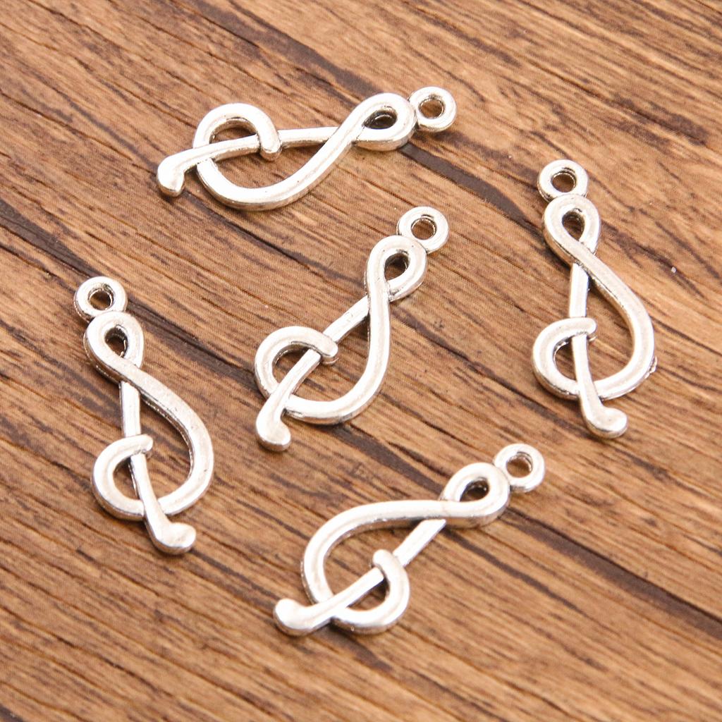 10pcs Musical Note Pendant Piano Guitar Microphone Speaker Suona Music Equipment Alloy Jewelry Accessories