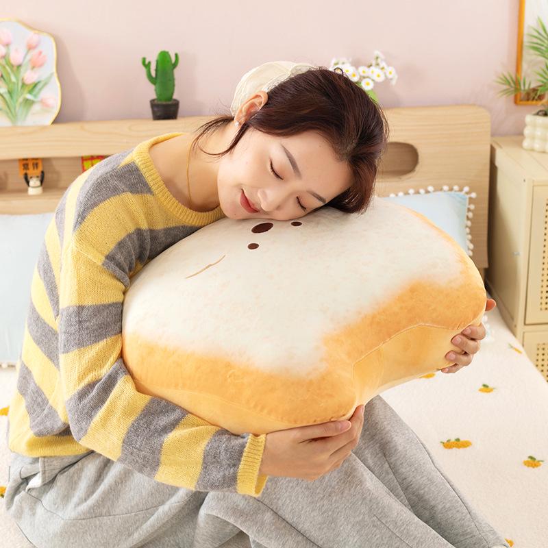 Adorable Bread Cat Plush Pillow - Whimsical Sleep Companion & Office Backrest Kitten Doll