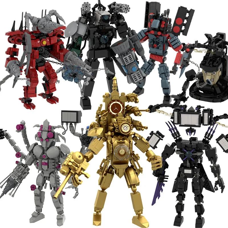 Compatible With Skibidi Toilet MOC Abstract Building Blocks Upgrade Titan Speaker King Model Bricks Toys