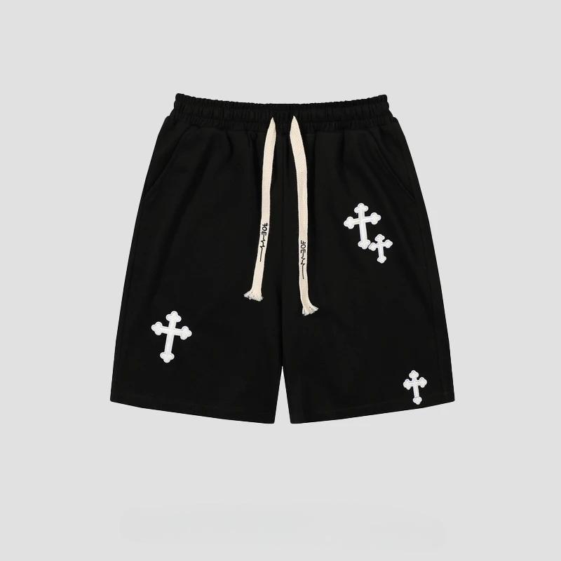 

VibeStreet European and American Hip-hop Japanese Sports Five-point Pants Men s Trendy Brand Street Loose Wide-leg Casual Drawstring Shorts XXXL