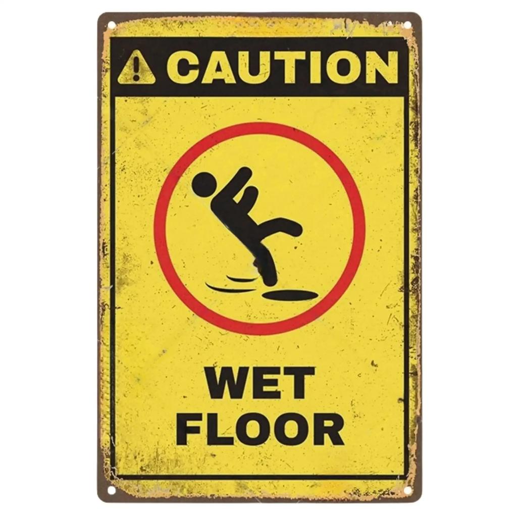 Vintage Caution Notice Zone Sign Metal Plate Warning Children Vedio Retro Plaque For Man Cave Garage Danger Door Wall Decor