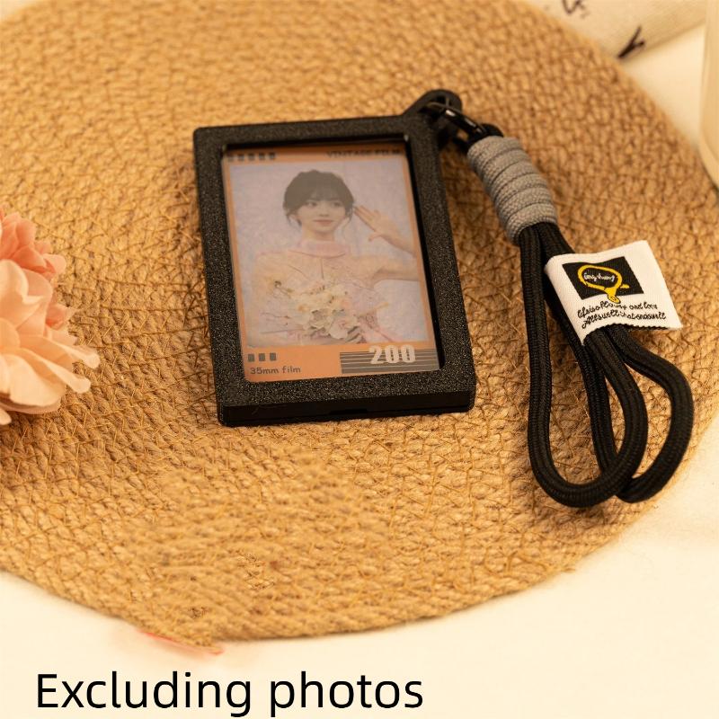 Blank Photo Frame Keychain Candy-Colored Photo Frame Keyring Insert Photo Split Key Pendant Diy Key Holder