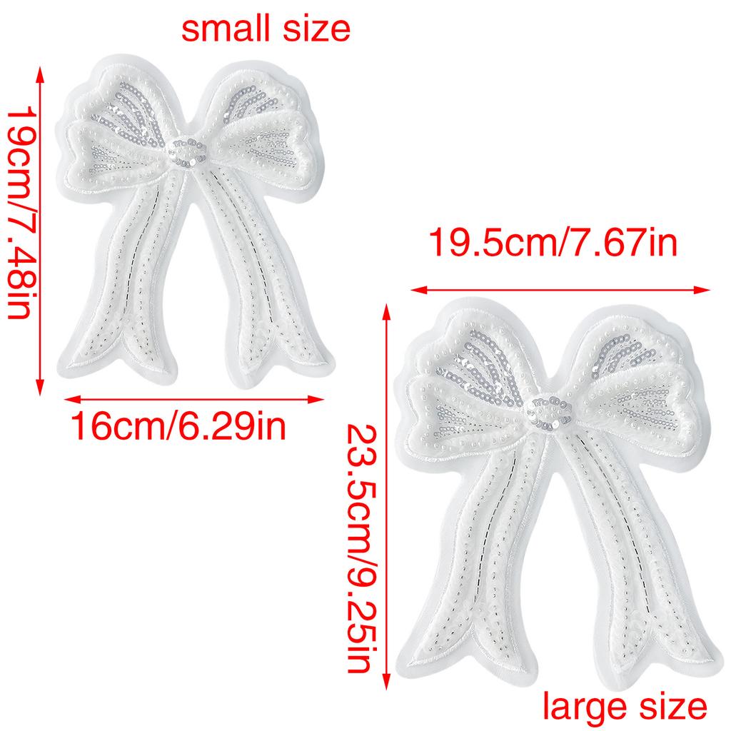 Beaded Nailed Sequins Bowknot Shape Cute Applique for Make Costume Shirt Sewing Supply Patches Sweater Corsages Decors