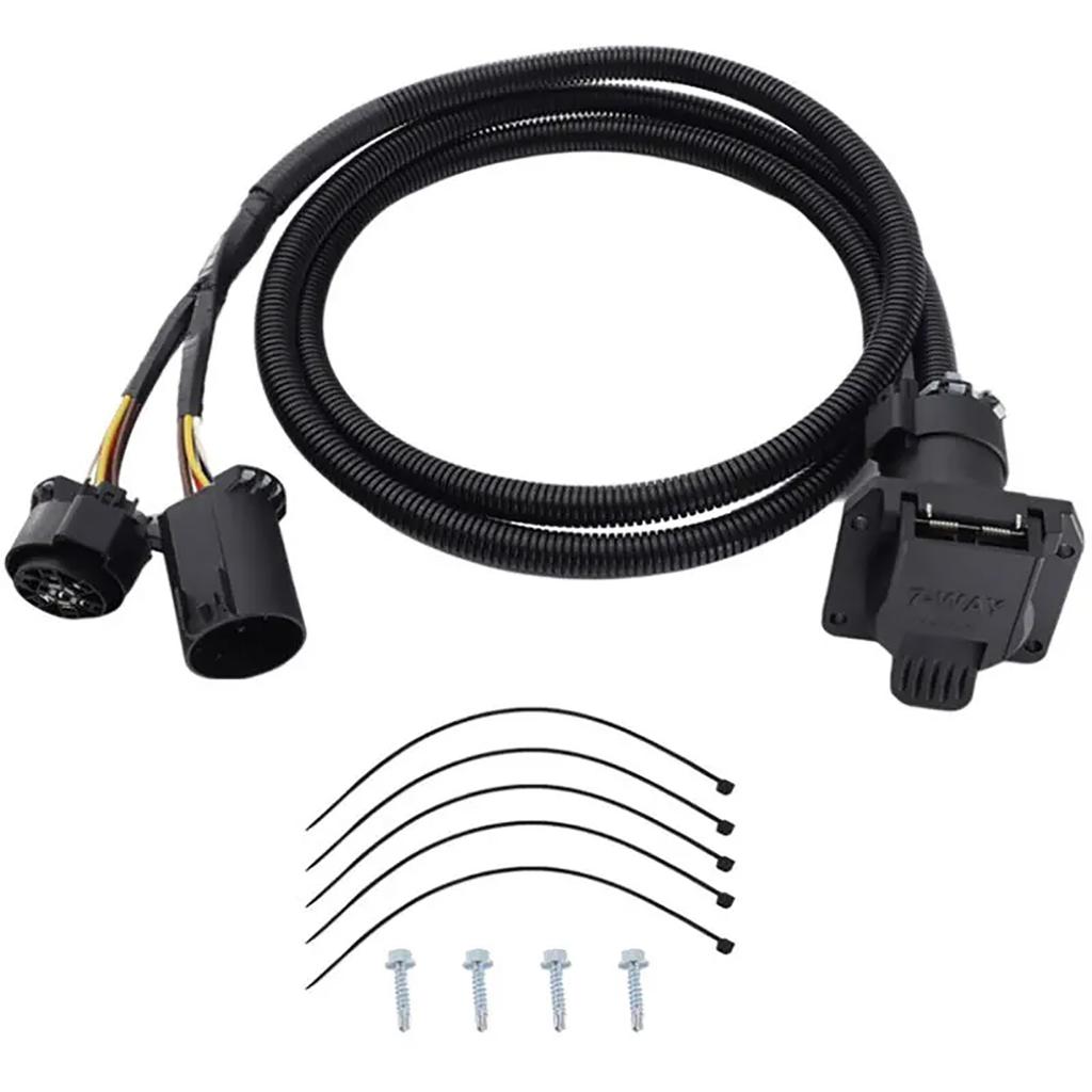 56070 Trailer Wiring Harness Set 7 Foot 7Pin For Vehicle-Side Truck Bed for GMC Sierra1500/2500/3500