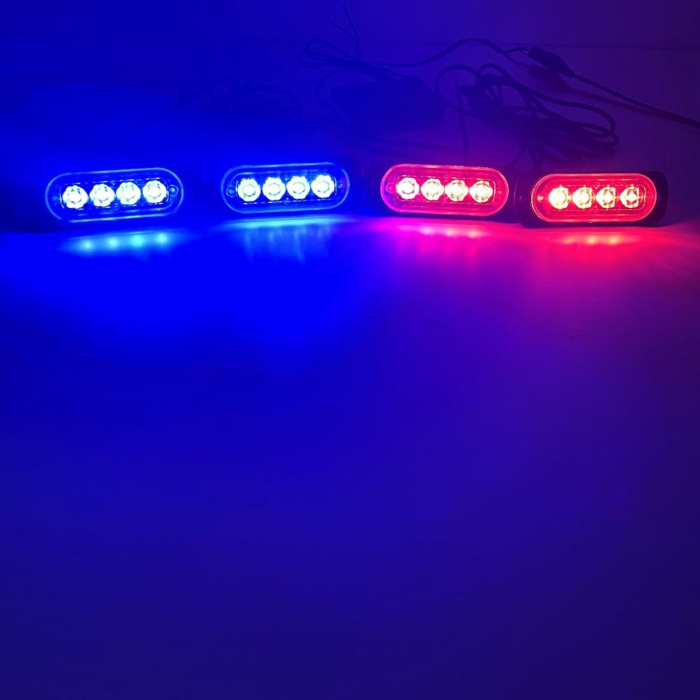 LED Emergency Light 12V 24V Amber LED Truck Car Grille Lights Flasher LED Emergency Beacon Strobe Signal Light