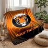 Coperta di Flanella con Testo Nome Personalizzato Hull City Logo Calcio Plaid in Pile Personalizzato Regalo Speciale per Divano Camera da Letto Casa