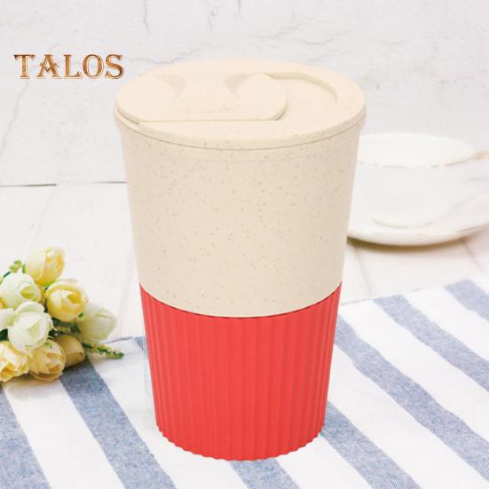 380ML Coffee Cup Food Grade Material High Temperature Resistant Thick Leakproof Anti-crack Travel Mug With Lid Reusable Non-slip Sleeve Outdoor