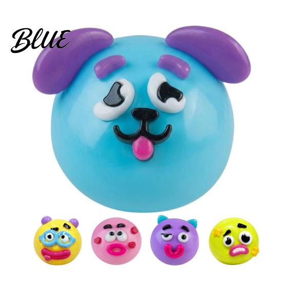 Anti-stress Toy 1/2/5Pcs Dog Face Squeeze Toy Moldable Slow Rise Cartoon Expression Stress Anxiety Relief Ball Relaxing Relieving Fidget for