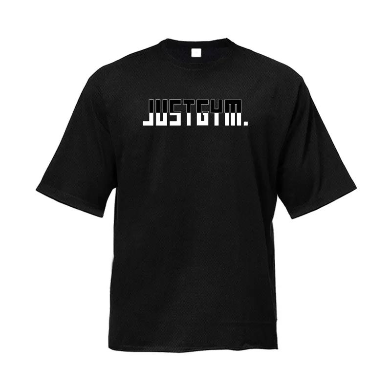 

Do The Work Лето Новое поступление Мужская беговая баскетбольная быстросохнущая сетчатая футболка для спортзала и тренировок оверсайз с коротким рукавом XXL чёрный