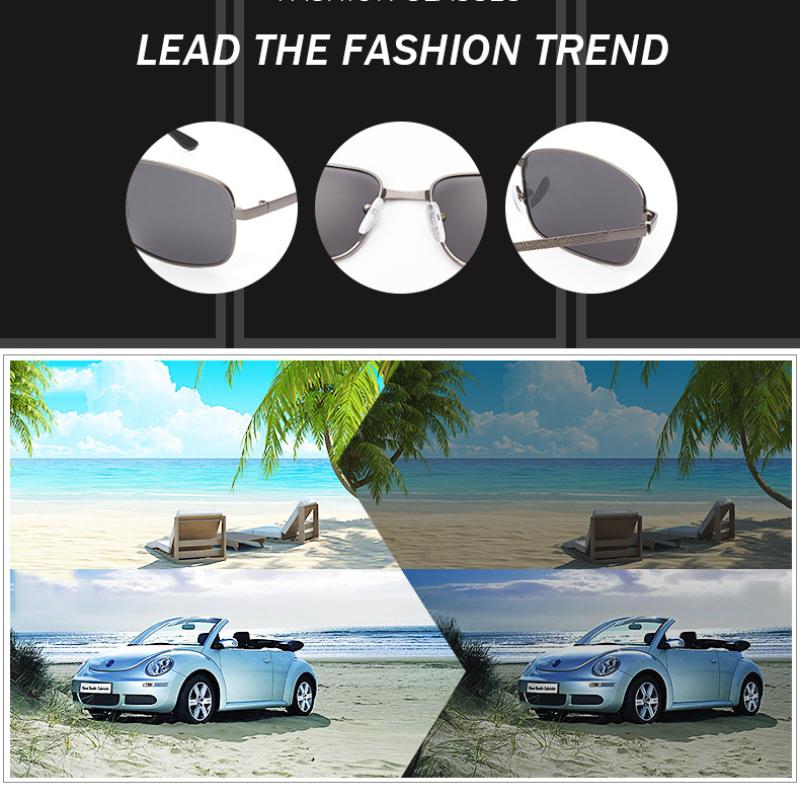 Modne kwadratowe okulary przeciwsłoneczne męskie klasyczne outdoorowe do jazdy samochodem z filtrem przeciwsłonecznym niepolaryzowane okulary