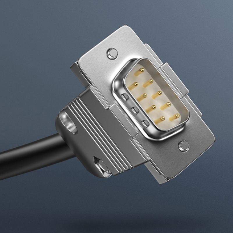 Gold Plated DB9 Serial Straight Connection Cable 28AWG Male Female 9-pin RS232 Data Wire Line for Computers