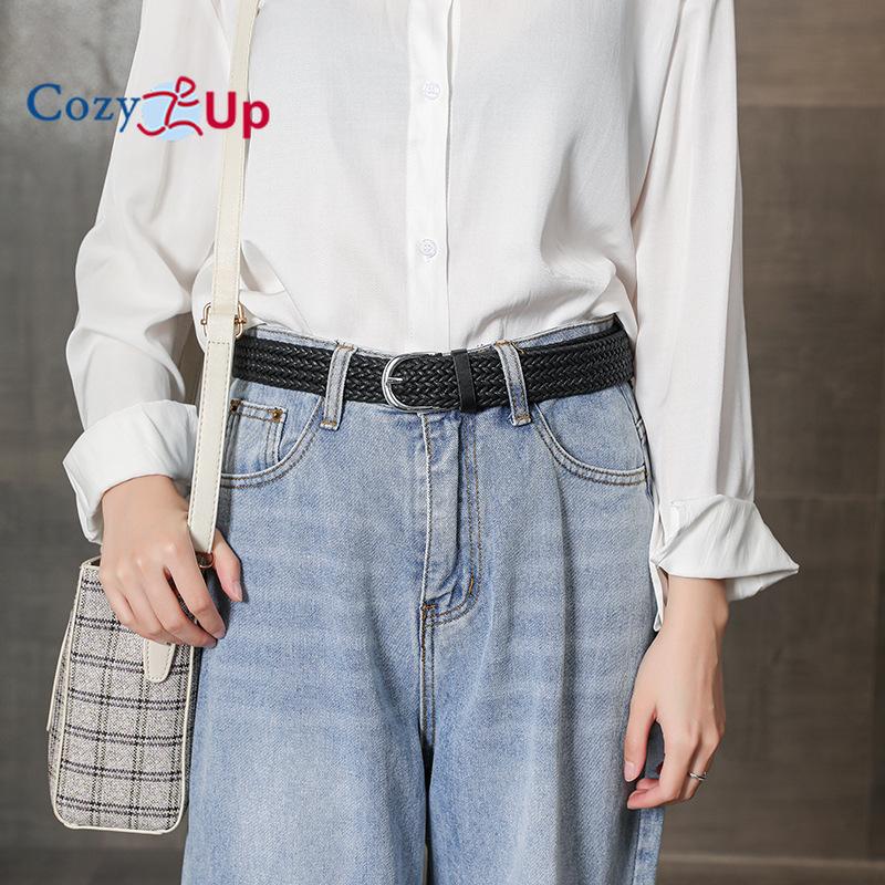 Twist Wax Rope Ladies Belt Retro Jeans Belt Dress Pin Buckle Belt